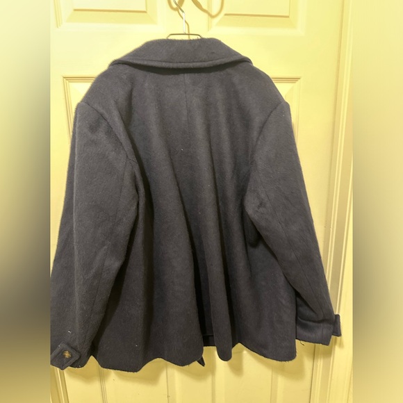 Eloquii Navy Blue Pea Coat - Picture 8 of 9